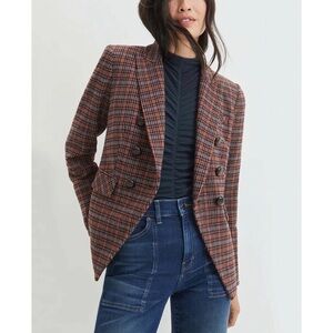 Veronica Beard Dickey Miller Plaid Wool-Blend Blazer Jacket